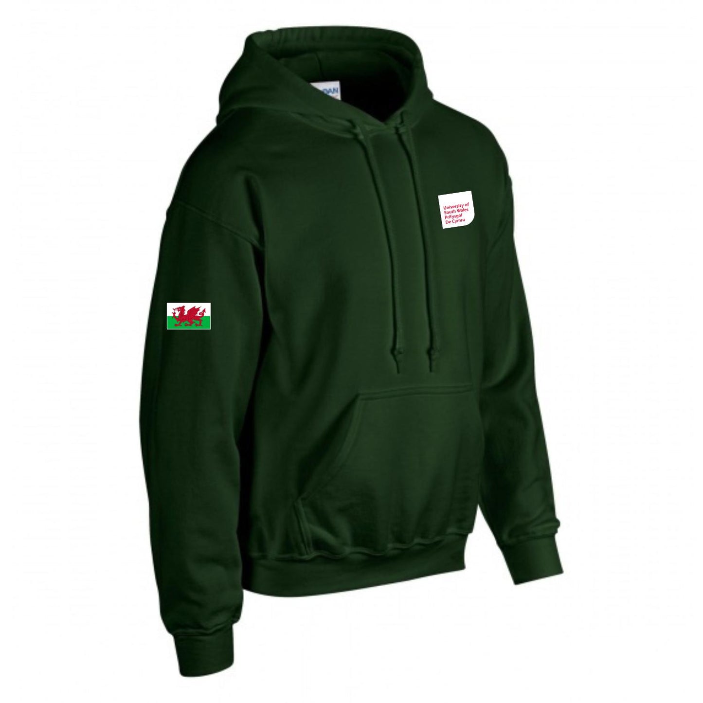 Hoodie with Embroidered Welsh Flag