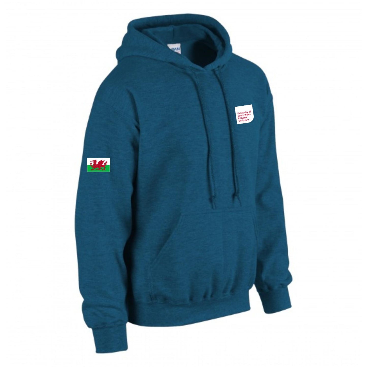 Hoodie with Embroidered Welsh Flag