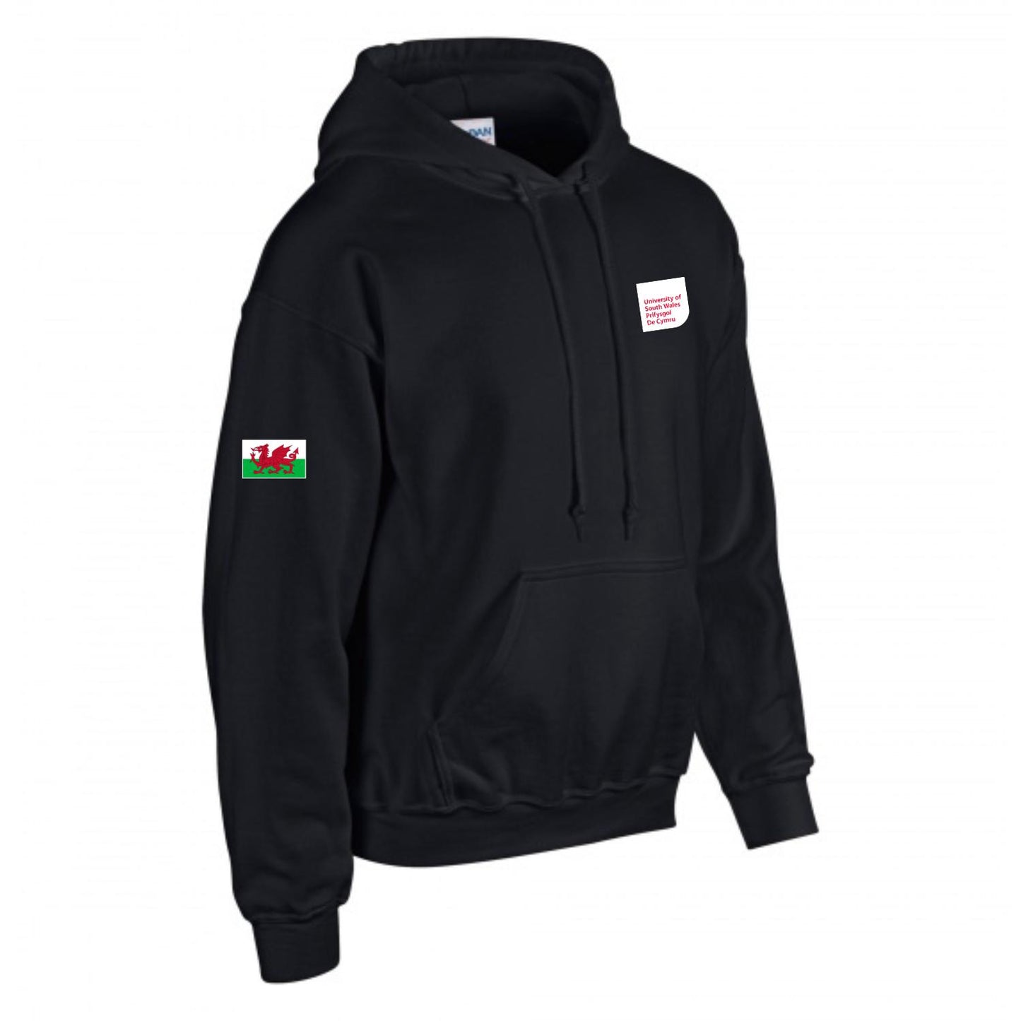 Hoodie with Embroidered Welsh Flag