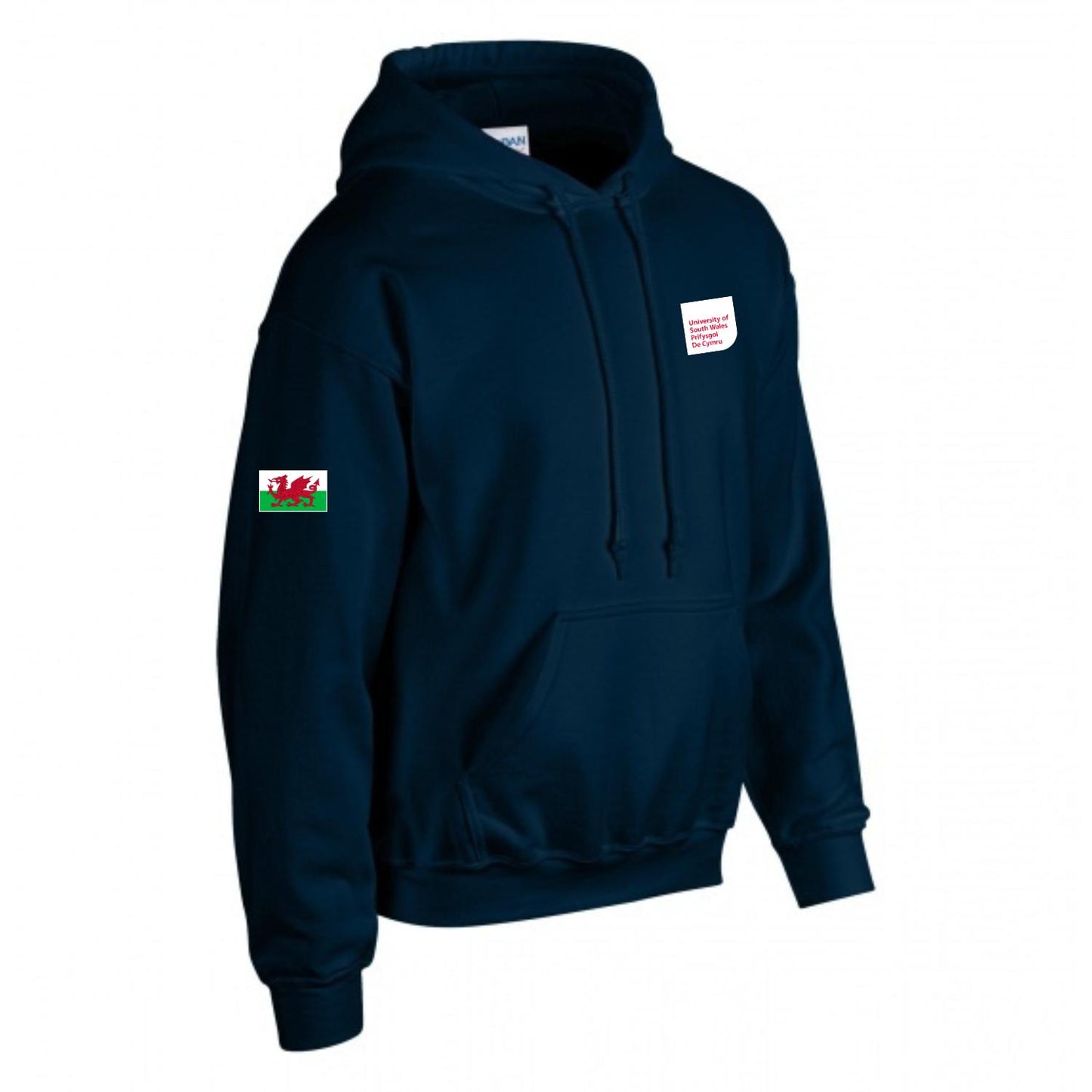 Hoodie with Embroidered Welsh Flag