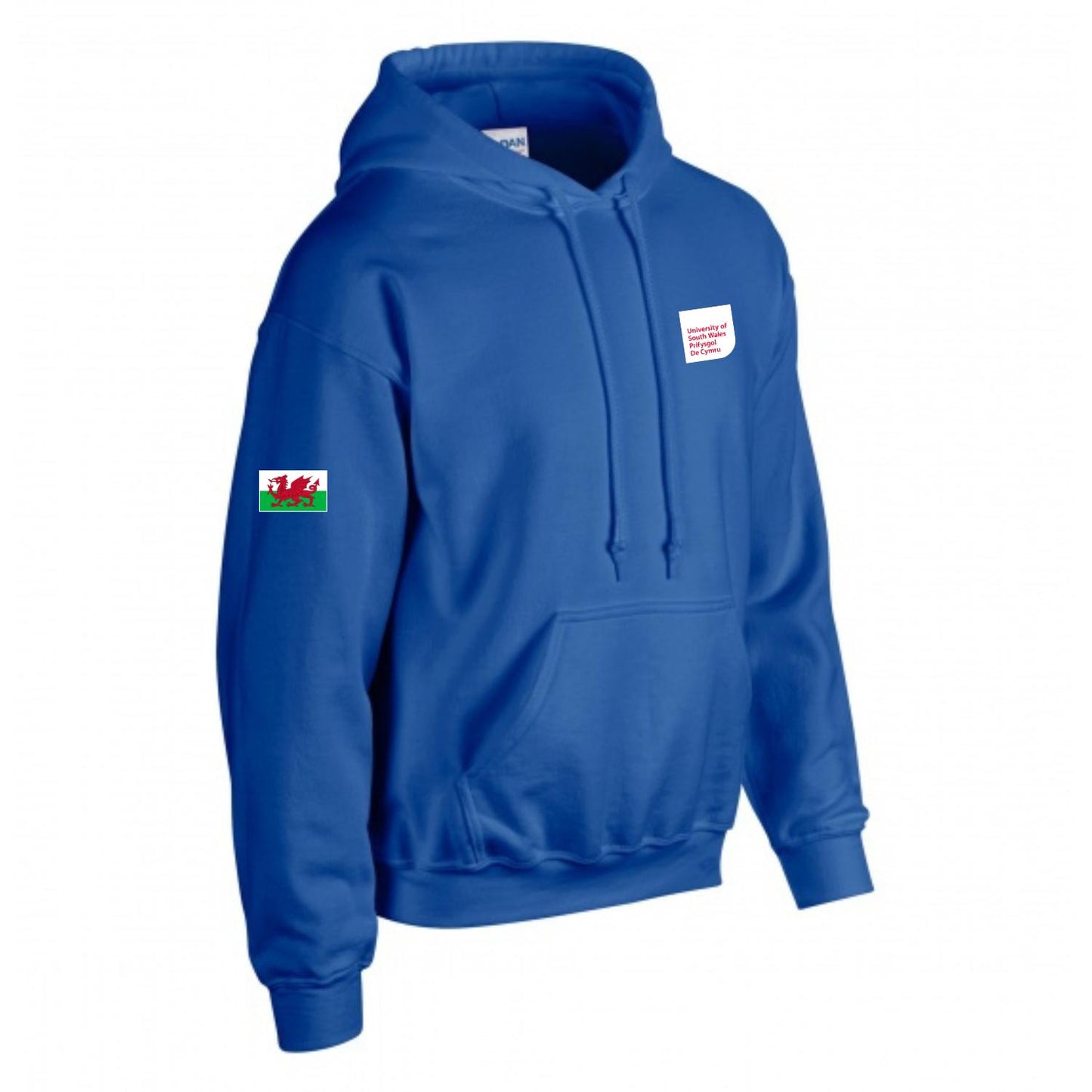 Hoodie with Embroidered Welsh Flag