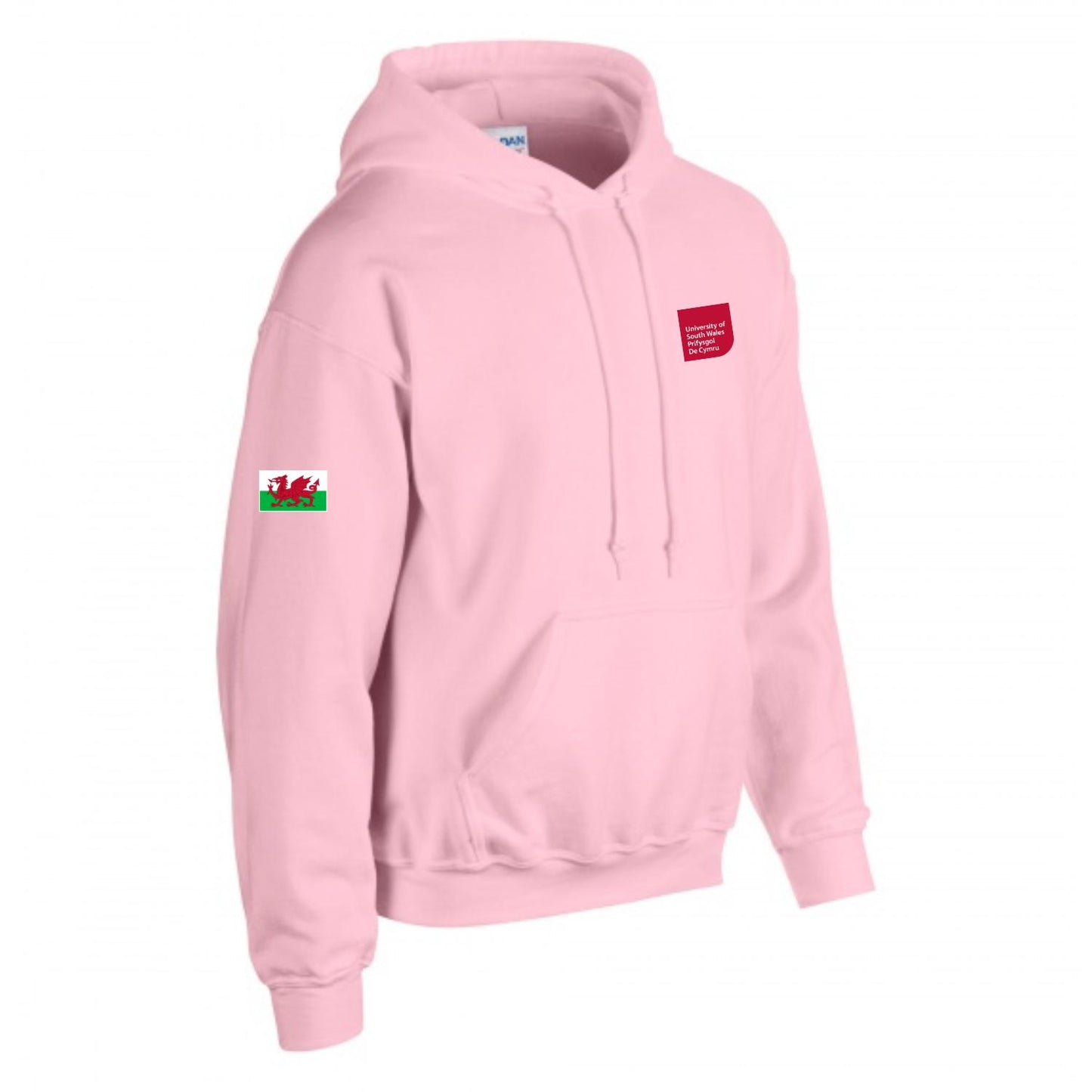 Hoodie with Embroidered Welsh Flag