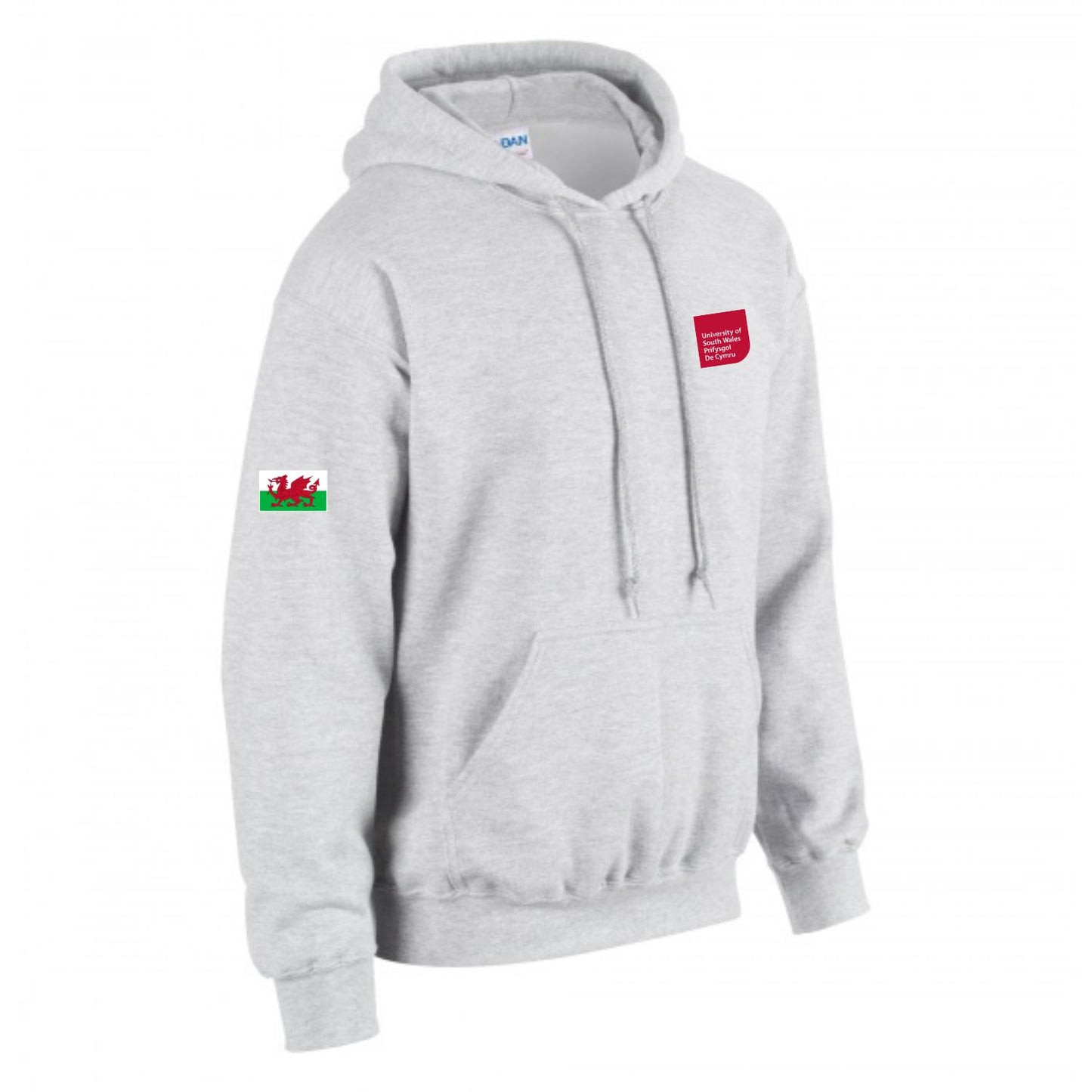 Hoodie with Embroidered Welsh Flag