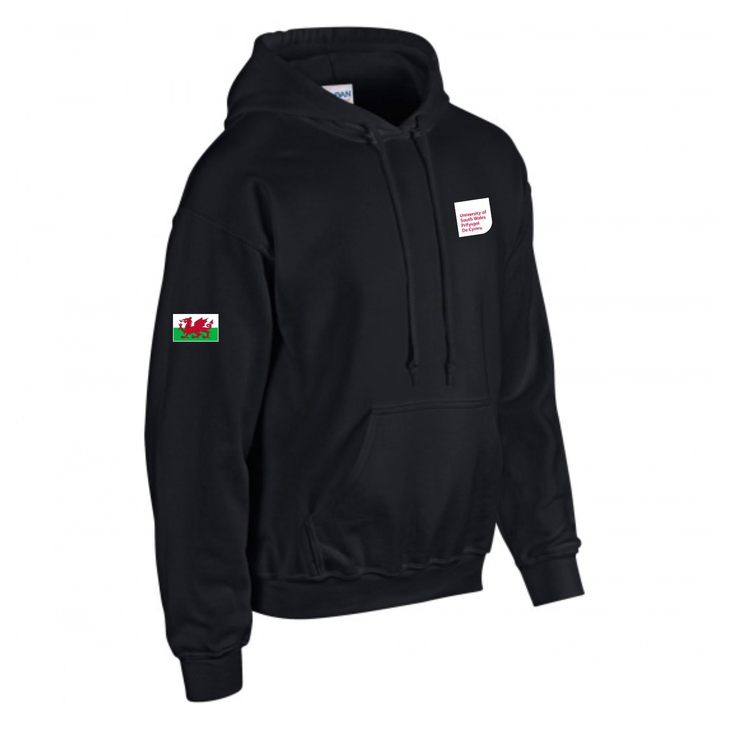 Hoodie with Embroidered Welsh Flag