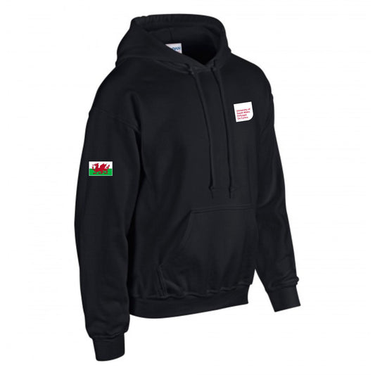 Hoodie with Embroidered Welsh Flag